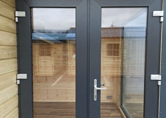 insulated garden rooms with PVC double glazed windows and doors